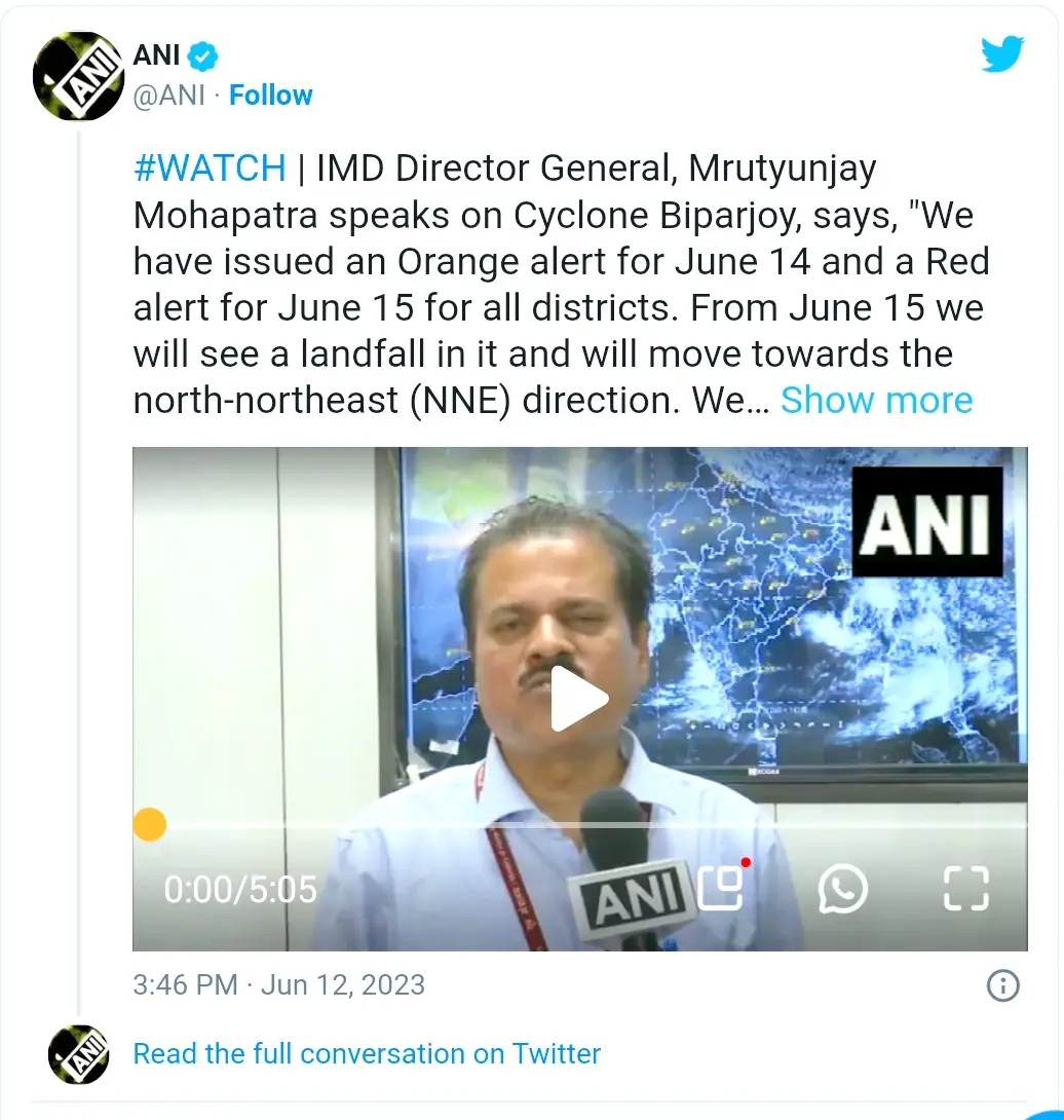 Cyclone Biparjoy To Hit Gujarat